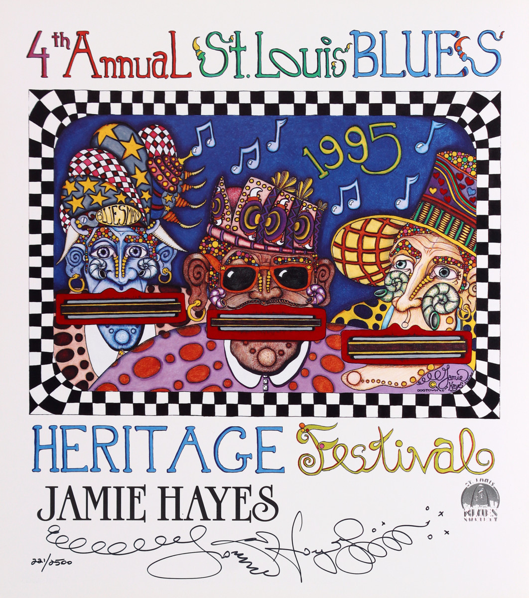 St. Louis Blues Festival 1995 Poster The Jamie Hayes Gallery