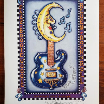 Crescent City Guitar Limited Edition Print, signed