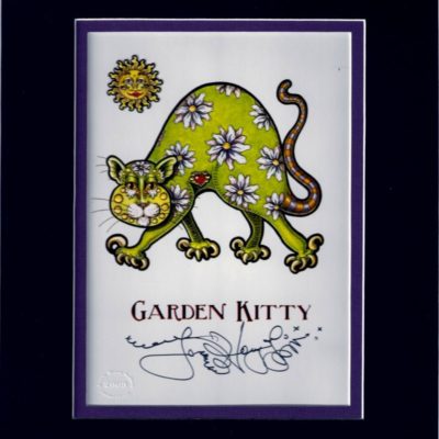 Garden Kitty 8″ x 10″ Double Matted Print