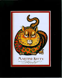 Martini Kitty 8″ x 10″ Double Matted Print
