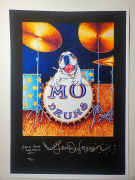 Mo Drums | Unframed Giclee, signed black background