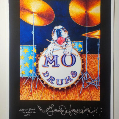 Mo Drums | Unframed Giclee, signed black background