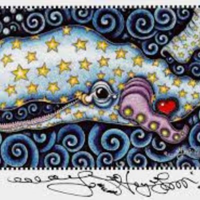 Starry Sperm Whale Print