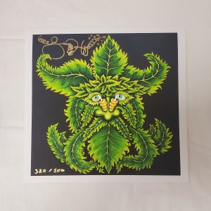 Leaf Man Limited Edition Fine Art Giclee, signed 12 x 12