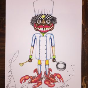 Lobster Chef Limited Edition Fine Art Giclee, signed 12 X 16