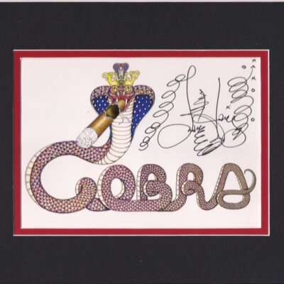 COBRA 8″ x 10″ Matted Fine Art Giclee, signed