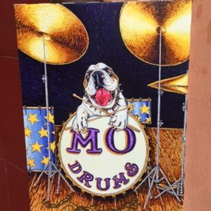 MO DRUMS New Orleans Jamie hayes Jazz Fest BULLDOG signed LITHOGRAPH 