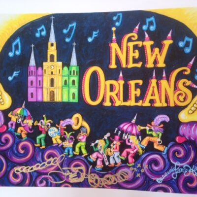 NEW ORLEANS SECOND LINE limited edition giclee, 12″ X 16″ Signed
