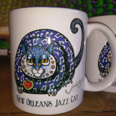 New Orleans Jazz Cat 11 oz. ceramic mug
