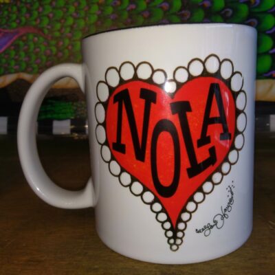 NOLA Heart 11 oz. ceramic mug