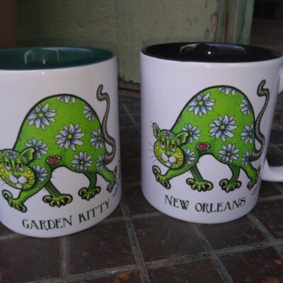 Garden Kitty 11 oz. ceramic mug