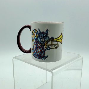 Heart cat with trumpet 11 oz. ceramic mug
