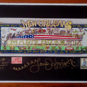 Mardi Gras 2013, Super Bowl Limited Edition Fine Art Giclee, signed, Black Background