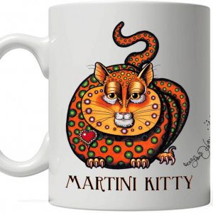 Martini Kitty 11 oz. ceramic mug
