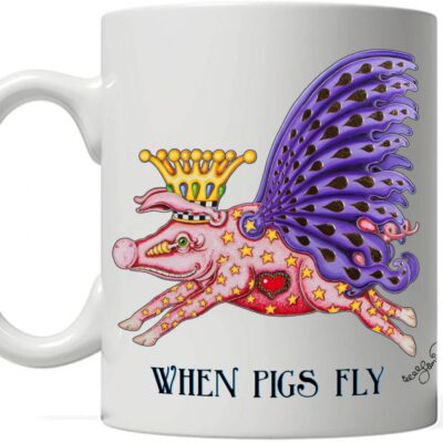 “When Pigs Fly” Single Pig 11 oz. ceramic mug