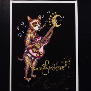 MO DRUMS New Orleans Jamie hayes Jazz Fest BULLDOG signed LITHOGRAPH 