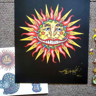 Louisiana Sunshine Fine Art Giclee, signed, PLUS sun catcher & temp tattoos