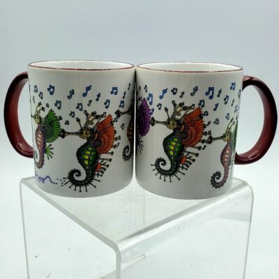Seahorse 11 oz. ceramic mug