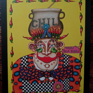 Chili Chef Limited Edition Fine Art Giclee, signed, Black Background