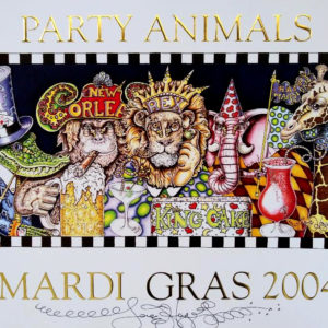 Party Animals 2004 Mardi Gras Poster