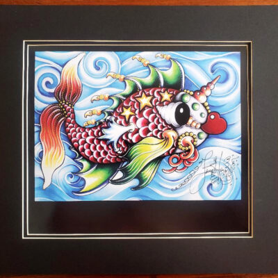 Pucker Fish, Fine Art Giclee, Limited Edition, Signed and Matted 16″ x 18″