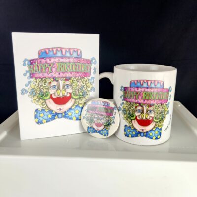 Happy Birthday Card and Mug! Limited Run with FREE 2 inch button!