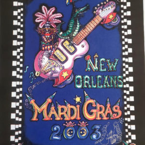 Mardi Gras 2003 HAND PULLED SERIGRAPH, signed & remarqued 20″ X 26″