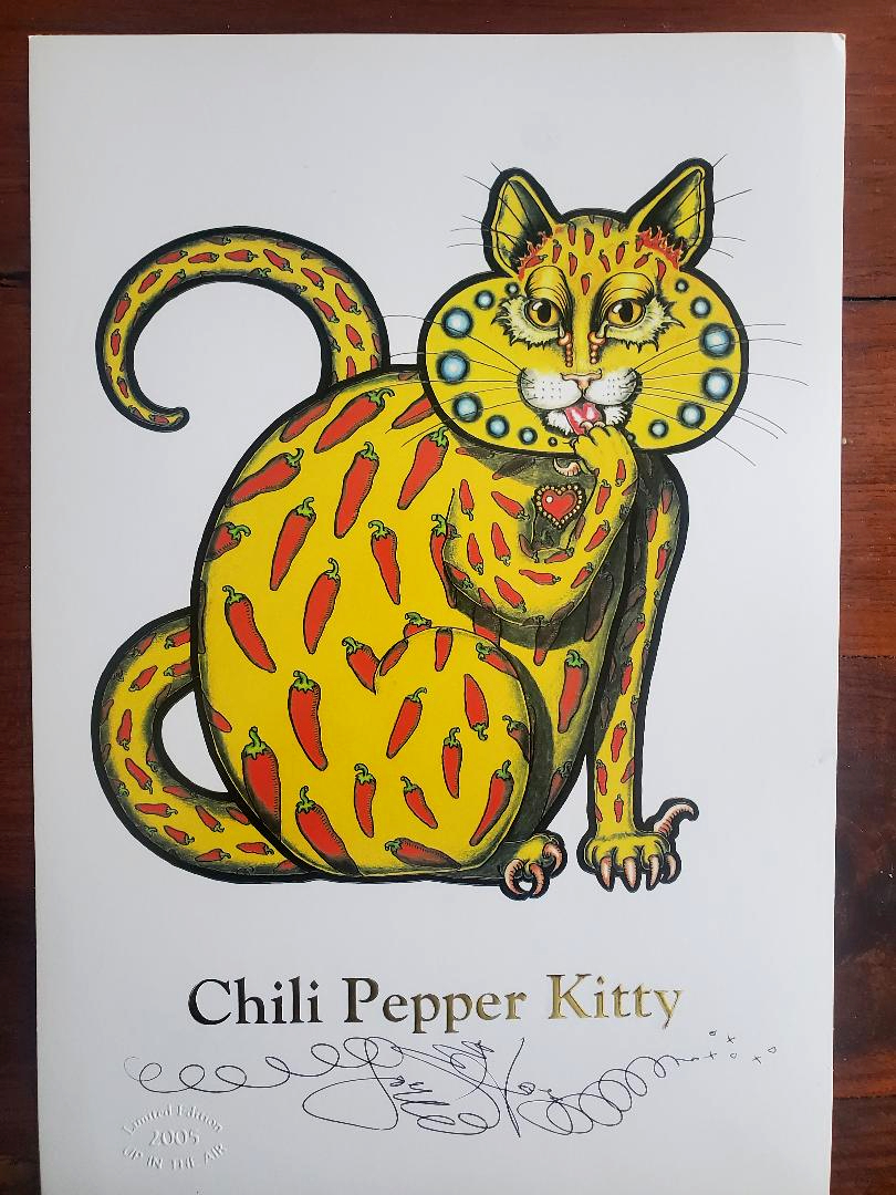 Chili Pepper Kitty Limited Edition Print, signed The Jamie Hayes Gallery