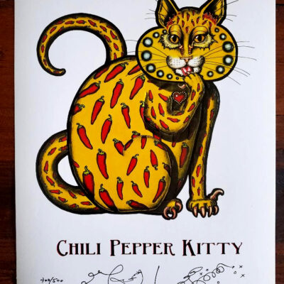 Chili Pepper Kitty Limited Edition Print, signed & numbered