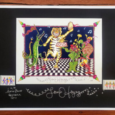 Mardi Gras 2010 Dancing Tiger Limited Edition Fine Art Giclee, signed #4/5