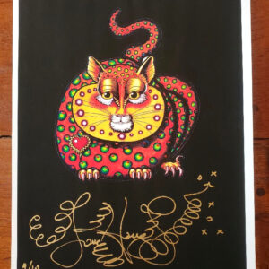 Orange Kitty – Limited Edition Fine Art Giclee, signed, Black Background