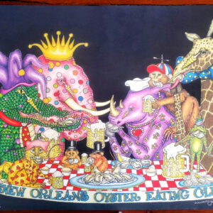 New Orleans Oyster Eating Club | Unframed print, signed