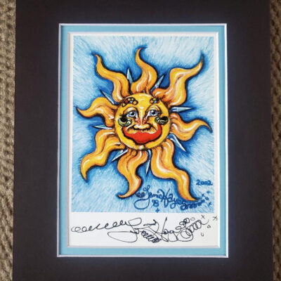 Smiling Sun, double matted, 8 x 10, signed