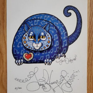Music Kitty Limited Edition Print, Signed