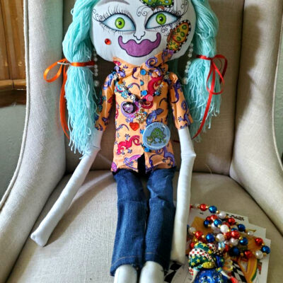 Jamie Hayes Hand Painted, one of a kind doll, signed, 29″