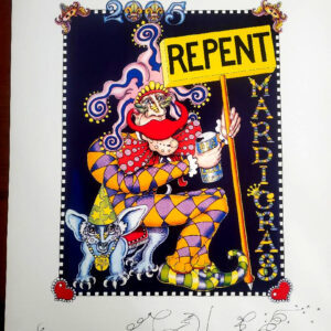 “Repent” HAND PULLED SERIGRAPH, signed 20 x 26 inches