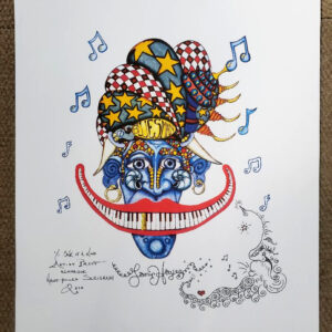 Bluesman HAND PULLED SERIGRAPH,  16″ X 20″ original drawing