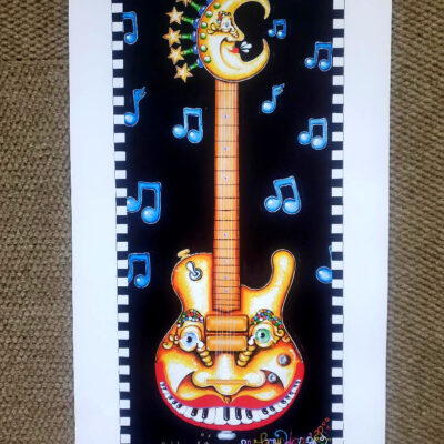 Piano Mouth Guitar fine art giclee on paper, remarqued, signed and numbered by Jamie