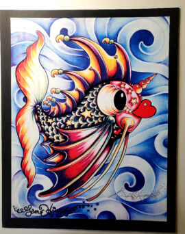 Pucker Fish HAND PULLED SERIGRAPH, signed & remarqued