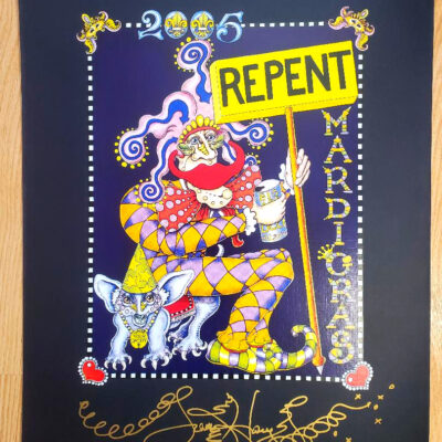 “Repent” HAND PULLED SERIGRAPH, signed 20 x 26 inches
