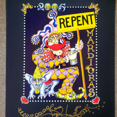 “Repent” HAND PULLED SERIGRAPH, signed 20 x 26 inches