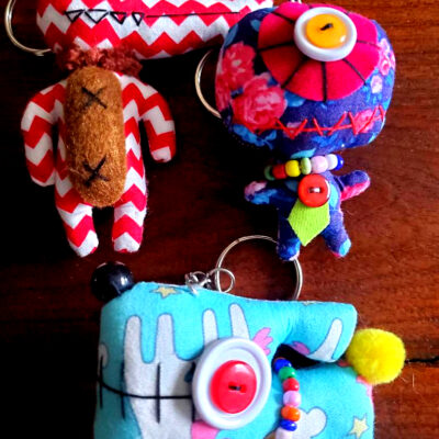 Set of 3 Voodoo Doll Keychains