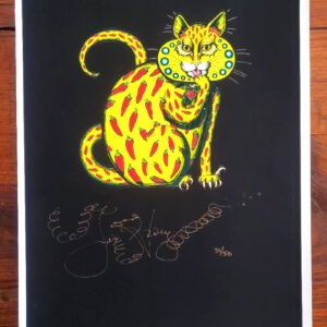 Chili Pepper Kitty – Limited Edition Fine Art Giclee, signed, Black Background