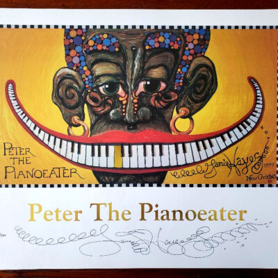 “Peter the Pianoeater” signed poster, 16 x 20 inches