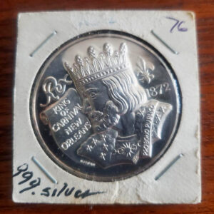 1976 Jazz & Heritage Festival, Rex King of Carnival Silver Doubloon