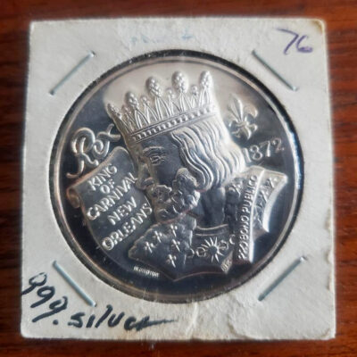 1976 Jazz & Heritage Festival, Rex King of Carnival Silver Doubloon