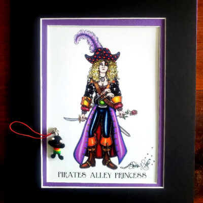 Pirates Alley Princess double matted, 8 x 10, Plus FREE voodoo doll charm