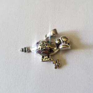 Sterling Silver with Diamonds, rubies, sapphires | Zeppelin Charm