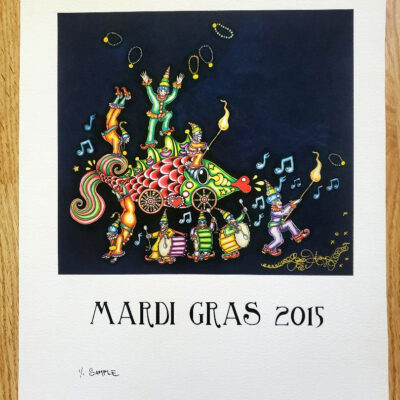 Mardi Gras 2015, Fine Art Giclee, signed, 1/1 Sample