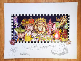 "Party Animals" HAND PULLED SERIGRAPH, signed with original Moon drawing